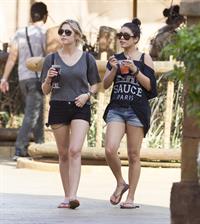 Ashley Benson and Vanessa Hudgens at Busch Gardens in Tampa Bay on March 3, 2012
