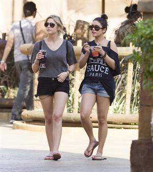 Ashley Benson and Vanessa Hudgens at Busch Gardens in Tampa Bay on March 3, 2012