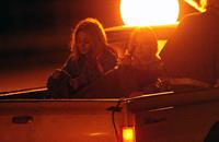 Ashley Benson and Vanessa Hudgens film Spring Breakers Florida on March 15, 2012