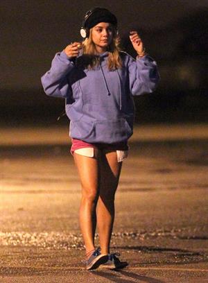 Ashley Benson and Vanessa Hudgens film Spring Breakers Florida on March 15, 2012