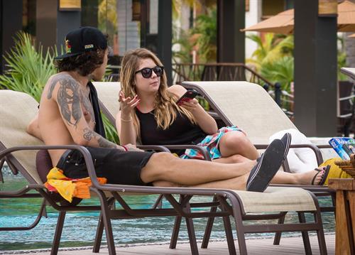 Ashley Benson – poolside vacation in Cancun 11/13/13  