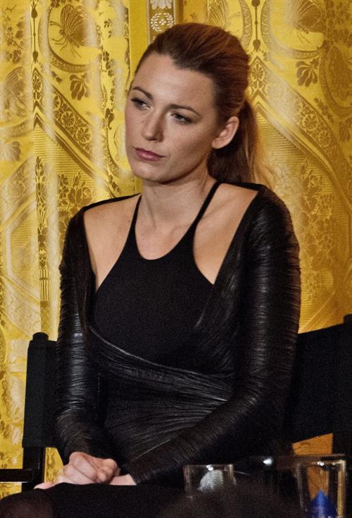 Blake Lively Michelle Obama Hosts Workshop On Careers In Film -- Washington D.C., Nov. 8, 2013 