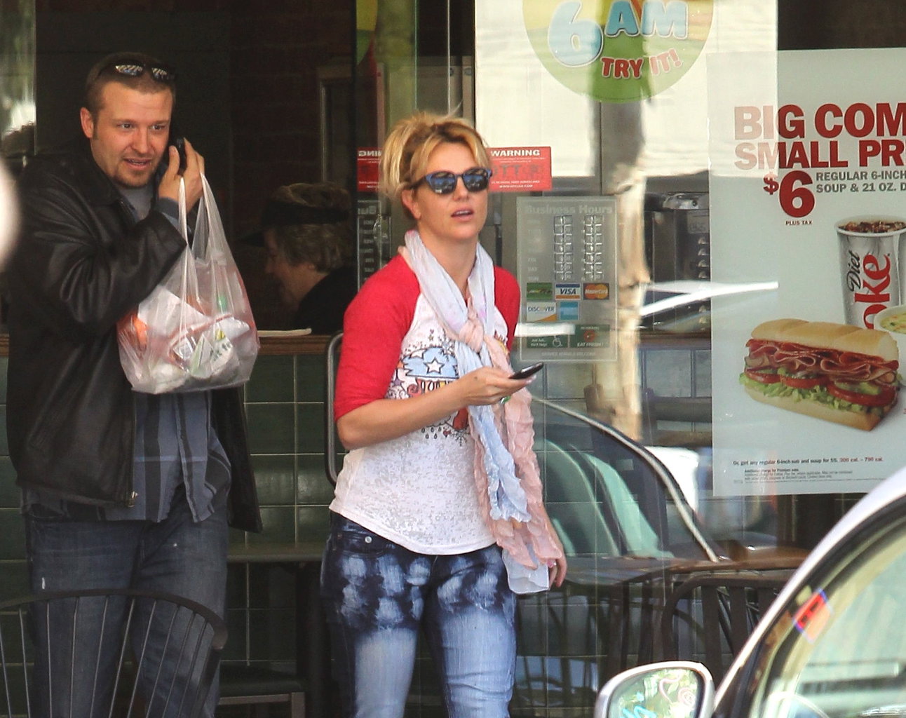 Britney Spears at a fast food restaurant in Calabasas 11/10/12 