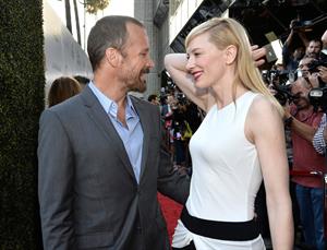 Cate Blanchett attends the Premiere of 'Blue Jasmine' at the AMPAS Samuel Goldwyn Theater July 24, 2013 