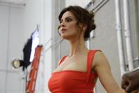 Catrinel Menghia - filming Fiat 500 Abarth ad  