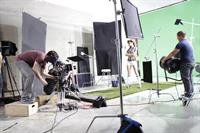 Catrinel Menghia - filming Fiat 500 Abarth ad  