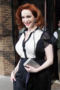 Christina Hendricks outside her hotel in New York City on March 22, 2012