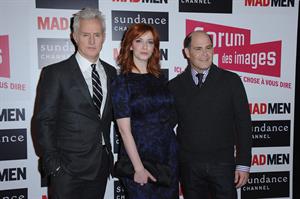 Christina Hendricks Mad Men photocall at Forum des Images in Paris on February 9 