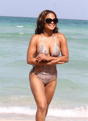 Christina Milian - At the beach (bikini) - Miami Florida 19.07.12