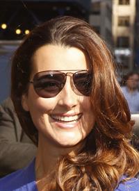 Cote De Pablo outside the Ed Sullivan Theater for Letterman on April 25, 2011 
