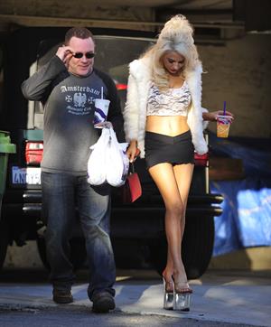Courtney Stodden and husband arrive home in Hollywood Hills January 2, 2013 