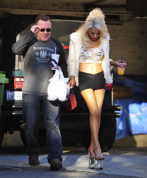 Courtney Stodden and husband arrive home in Hollywood Hills January 2, 2013 