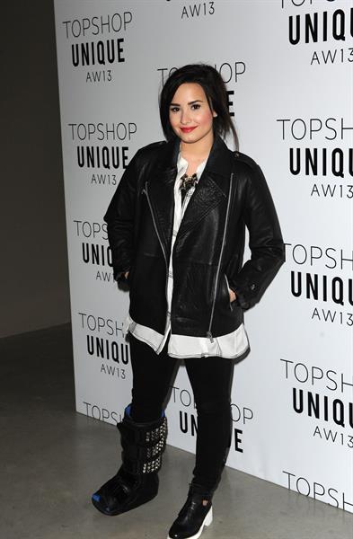 Demi Lovato London Fashion Week 2013 Topshop Unique in London 2/17/13 