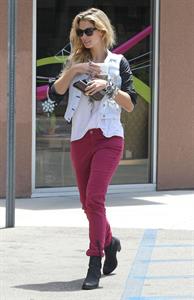 Delta Goodrem - Stopping to get a coffee on her way to work in Los Angeles, California - July 18, 2012
