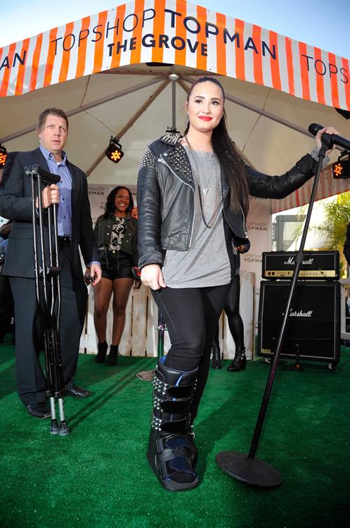 Demi Lovato Topshop Topman LA Grand Opening at The Grove in LA 2/14/13 