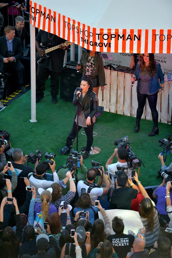 Demi Lovato Topshop Topman LA Grand Opening at The Grove in LA 2/14/13 