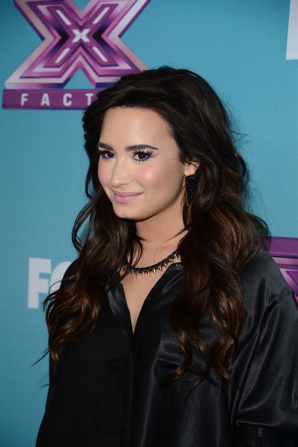 Demi Lovato The X Factor season finale news conference in LA 12/17/12 