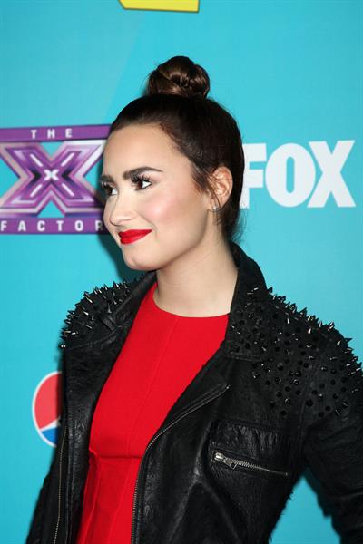 Demi Lovato The Factor finalists party in LA 11/5/12