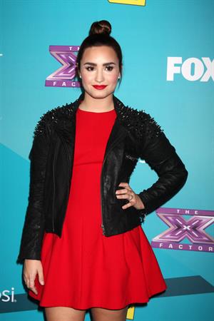 Demi Lovato The Factor finalists party in LA 11/5/12