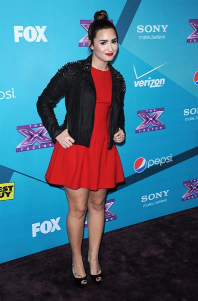 Demi Lovato The Factor finalists party in LA 11/5/12
