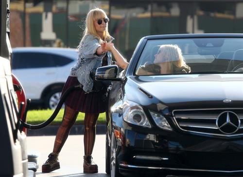 Demi Lovato getting gas in Beverly Hills 10/7/12 