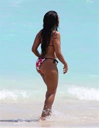 Angela Simmons in Miami in an American Flag Bikini