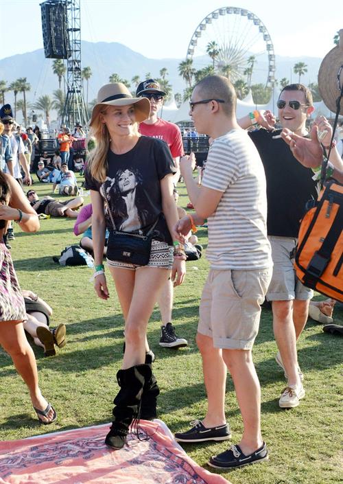 Diane Kruger attends the H&M Loves Music Coachella 2013 kick-off Event at Merv Griffin Estate in La Quinta in April 