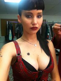 Jennifer Lawrence taking a selfie