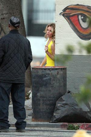 Elizabeth Banks on the set of 'Walk Of Shame' in Los Angeles 1/16/13 