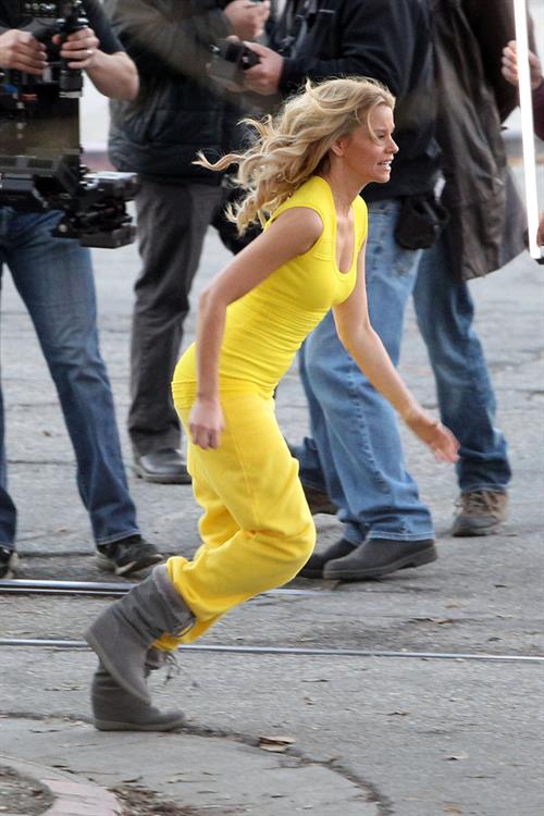 Elizabeth Banks on the set of 'Walk Of Shame' in Los Angeles 1/16/13 