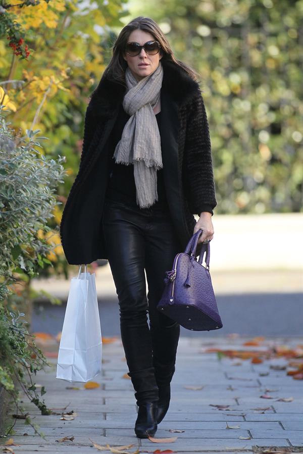 Elizabeth Hurley walking in London - November 14, 2012 