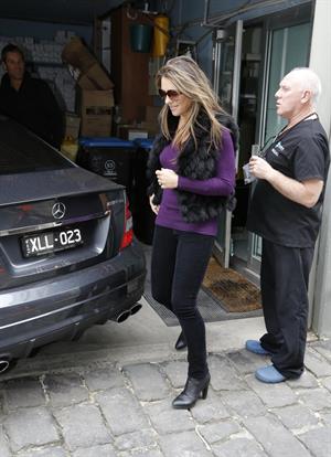 Elizabeth Hurley Visits a dentist in Melbourne - August 21, 2012