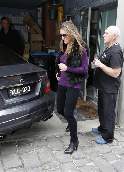 Elizabeth Hurley Visits a dentist in Melbourne - August 21, 2012