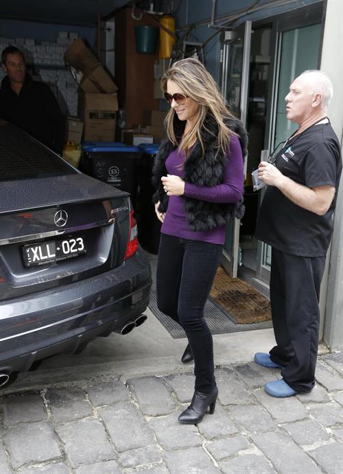 Elizabeth Hurley Visits a dentist in Melbourne - August 21, 2012