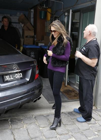 Elizabeth Hurley Visits a dentist in Melbourne - August 21, 2012
