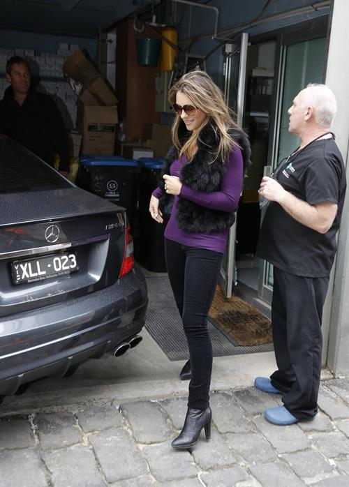Elizabeth Hurley Visits a dentist in Melbourne - August 21, 2012