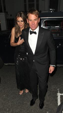 Elizabeth Hurley - Attending a friend's birthday party in London - July 5, 2012