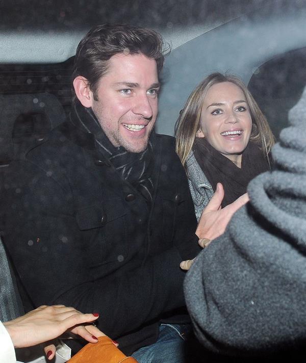 Emily Blunt Dinner at Cecconi's in London, Feb 9, 2013 