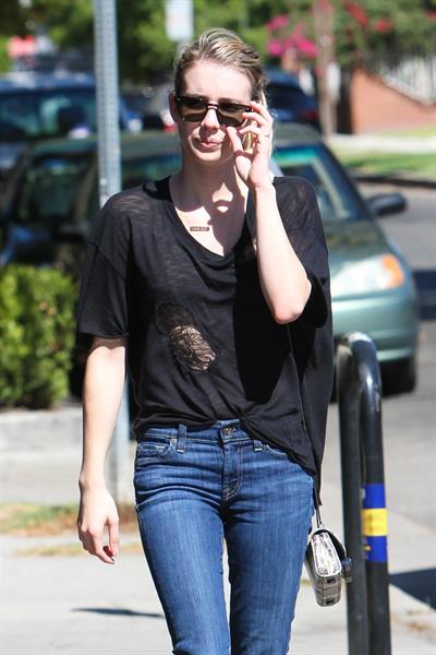 Emma Roberts walking in Hollywood 10/5/13  