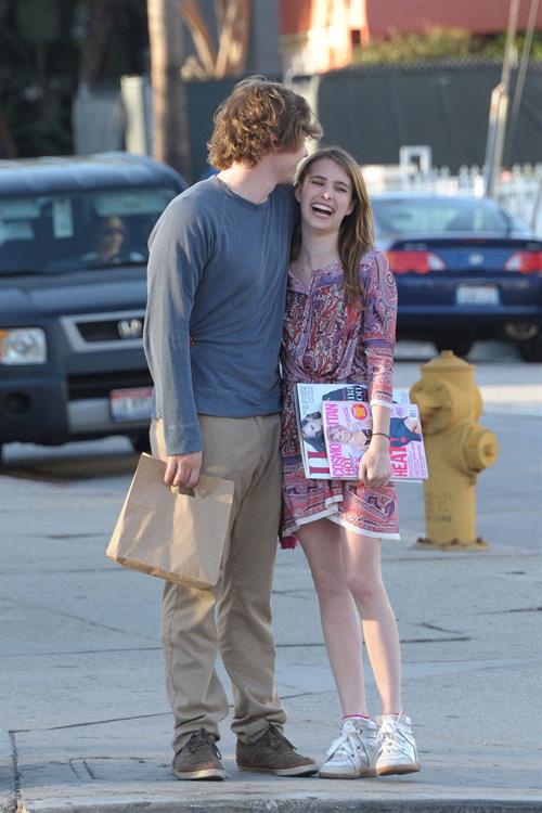Emma Roberts - Steps out with boyfriend Evan Peters at Third Street in Los Angeles (28.05.2013) 