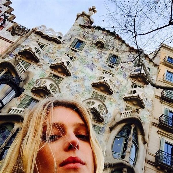 Sigrid Agren taking a selfie