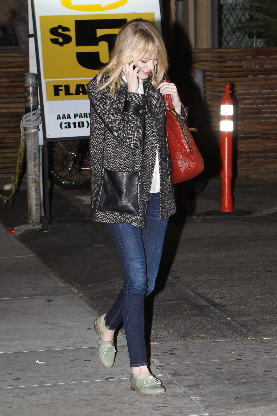 Emma Stone Stopped at Shamrock Tattoo - October 17, 2012 