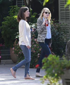 Emma Stone at a film studio office on October 10, 2012