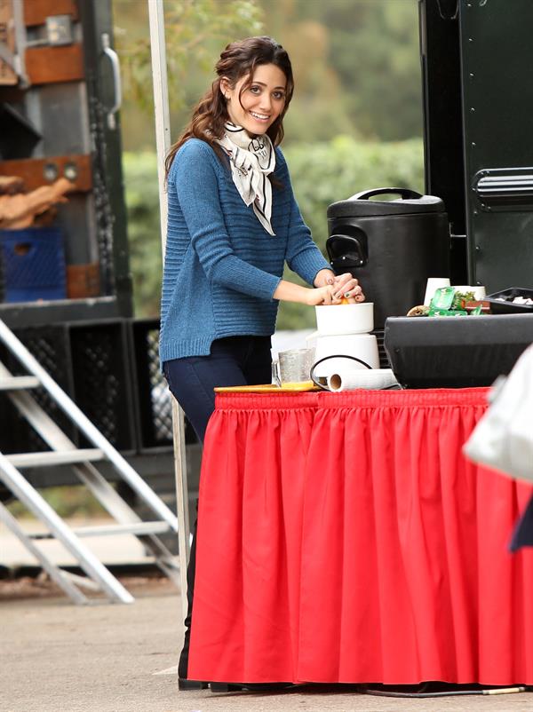 Emmy Rossum on the set of 'You're Not You' in Los Angeles 11/16/12 