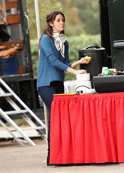 Emmy Rossum on the set of 'You're Not You' in Los Angeles 11/16/12 