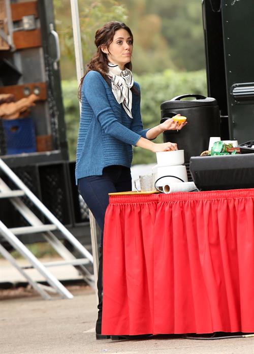 Emmy Rossum on the set of 'You're Not You' in Los Angeles 11/16/12 