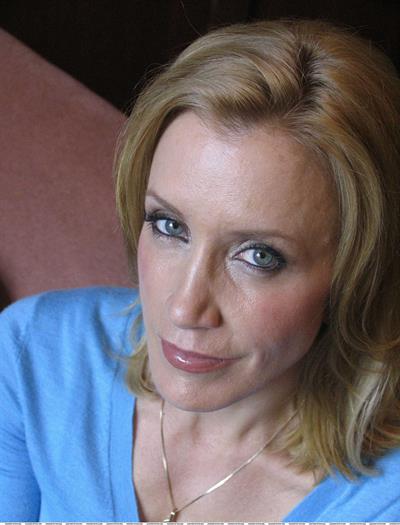 Felicity Huffman Photoshoot in blue shirt