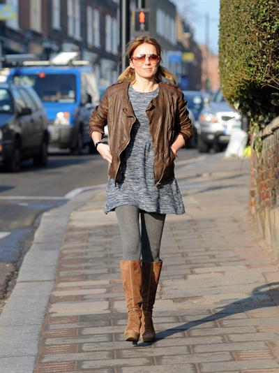 Geri Halliwell on scool run in London on March 5, 2013