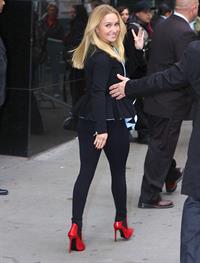 Hayden Panettiere at Good America in New York on October 9, 2013