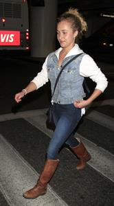 Hayden Panettiere arriving at LAX Airport and signing autographs on May 29, 2013